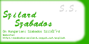 szilard szabados business card